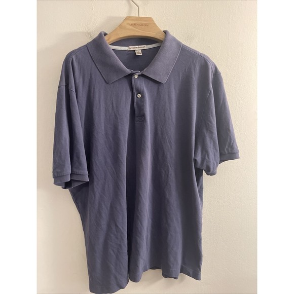Peter Millar Men's Polo Shirt Blue Size Large - Picture 1 of 6
